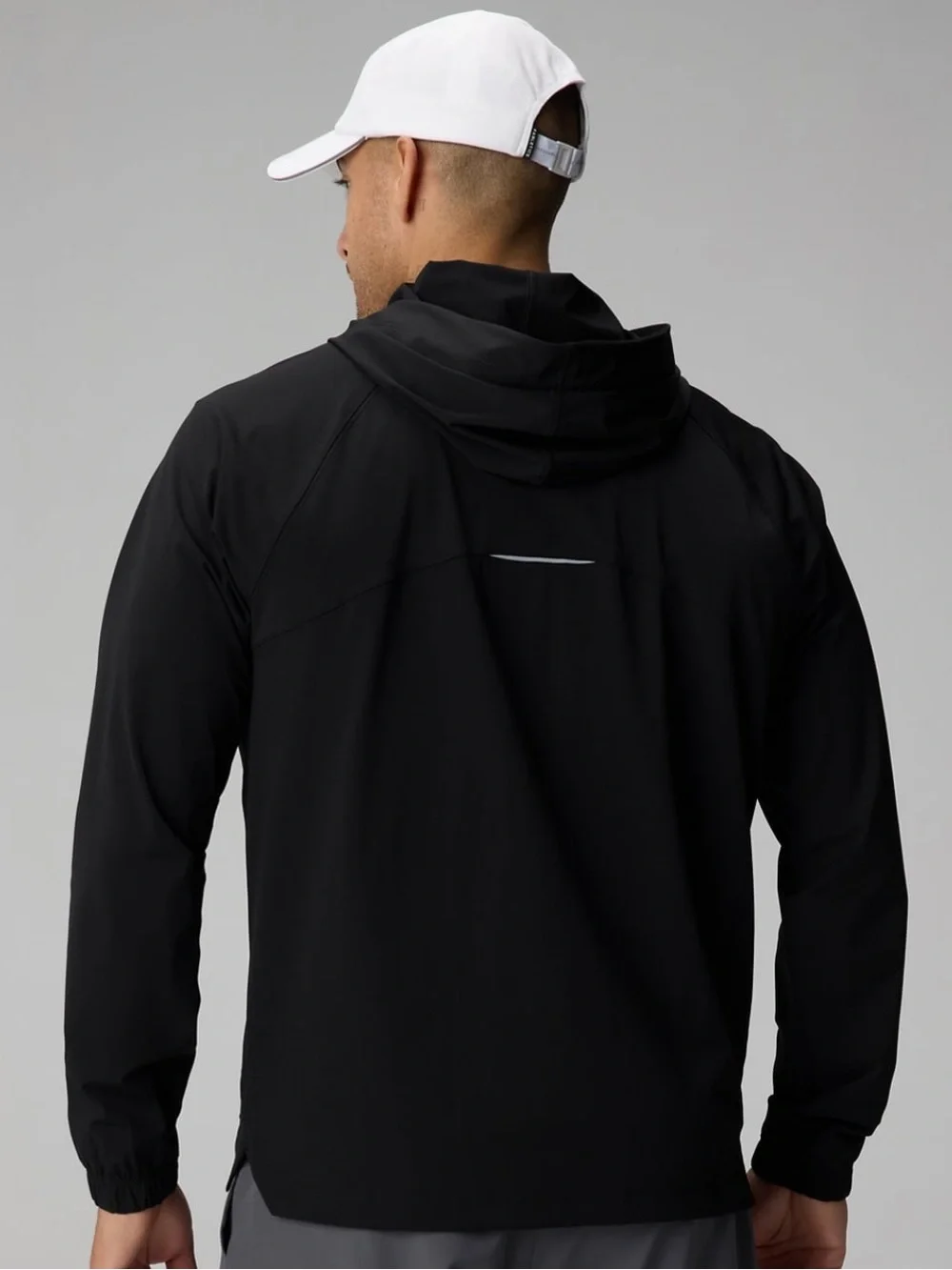 Fabletics Men's Black The One Jacket Hooded Lightweight Jacket Size Large NWT